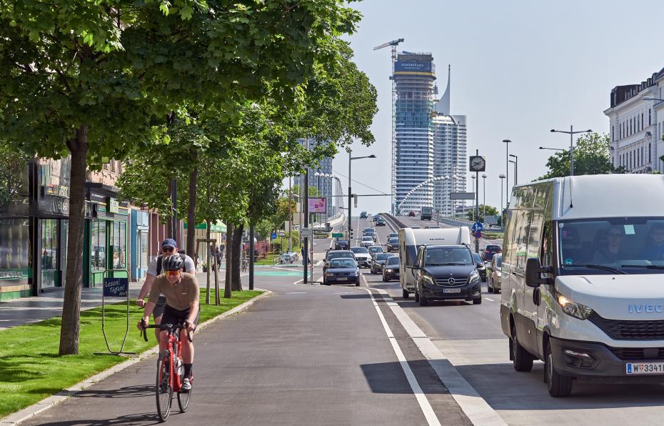 Radwegprojekt Lassallestraße © Toni Rappersberger