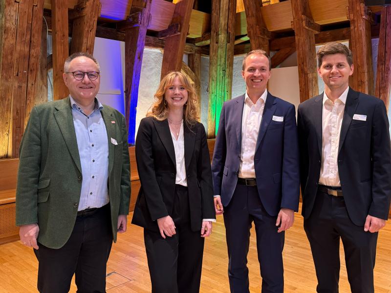FCP Preistäger 2026. Foto v.l.n.r. Dieter Pichler, Marlene C. Wagner, Valentin Senk und Simon Fischer 