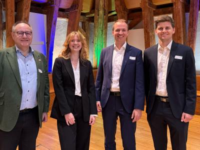 FCP Preistäger 2026. Foto v.l.n.r. Dieter Pichler, Marlene C. Wagner, Valentin Senk und Simon Fischer 