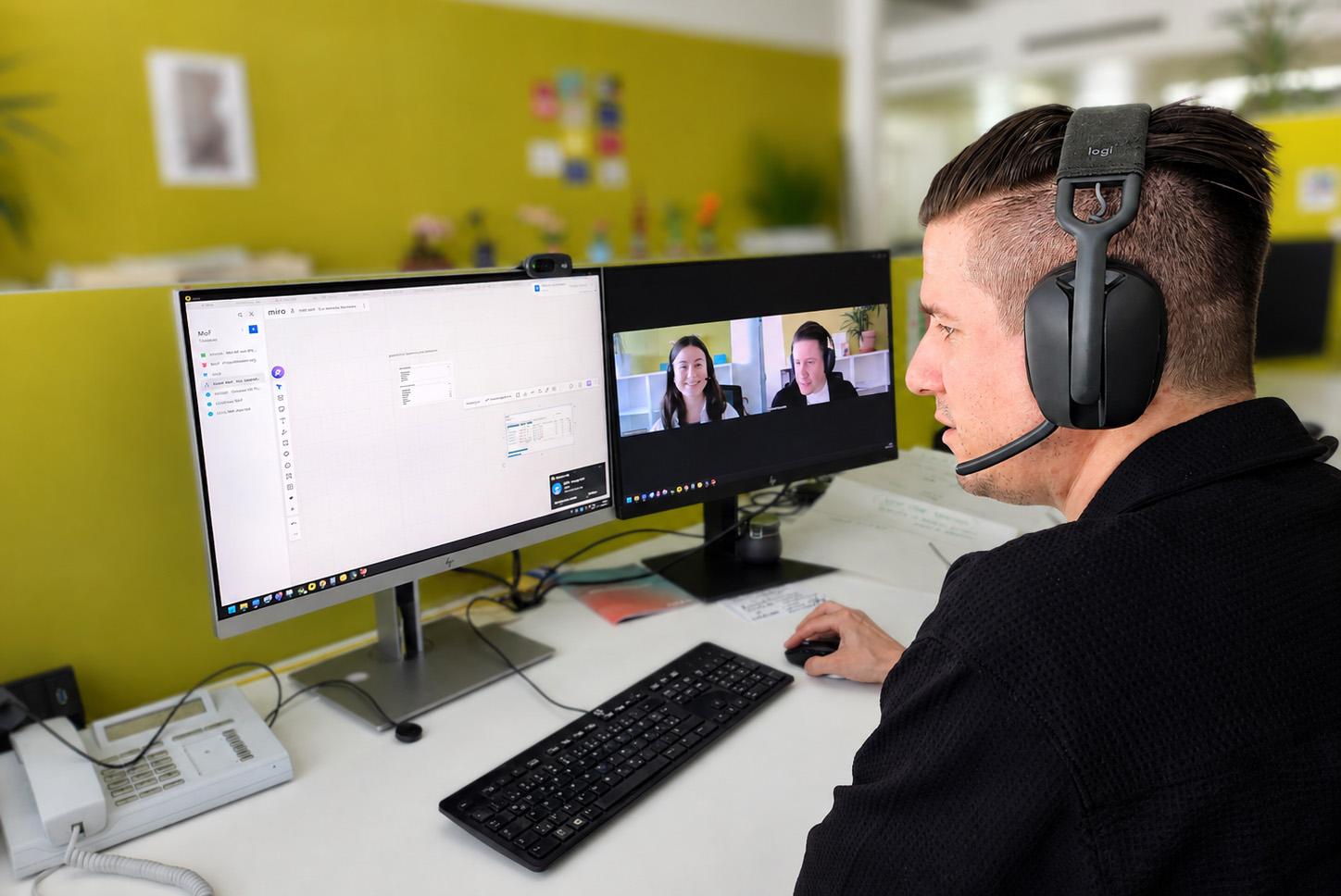 Frank Mettendorff beim Online-Meeting